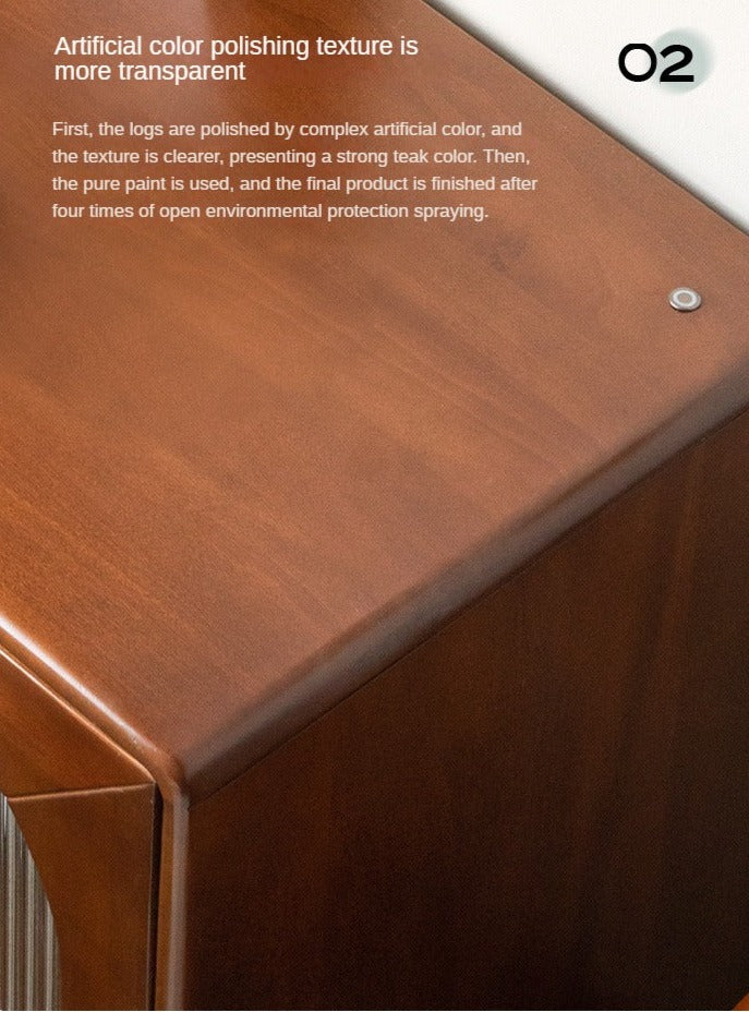 Black Walnut, Poplar Solid Wood Side Cabinet