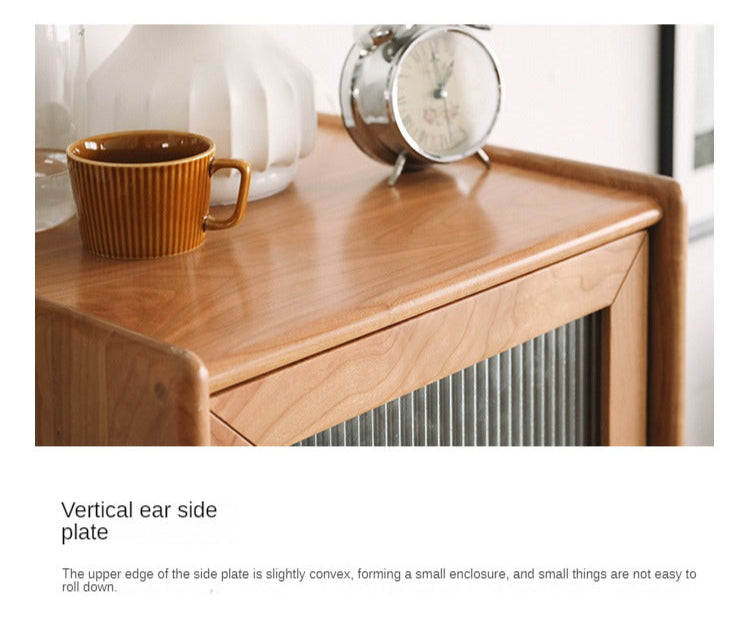 Cherry Solid Wood Japanese Retro Side Cabinet