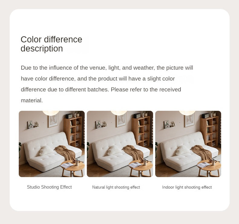 Fabric Sofa White Cream Style Sitting and Sleeping Sofa.