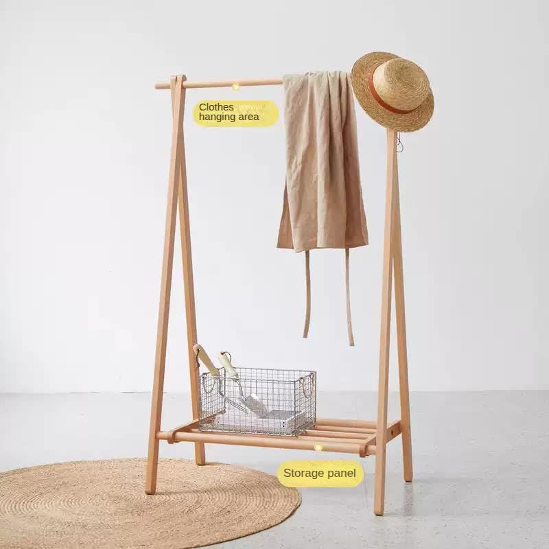 Beech Solid Wood Clothes Rack