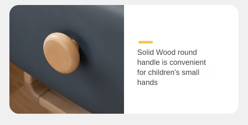 Rubberwood Solid Wood Children's Modern Nightstand