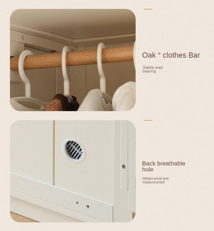 Oak Solid Wood American Style Wardrobe.