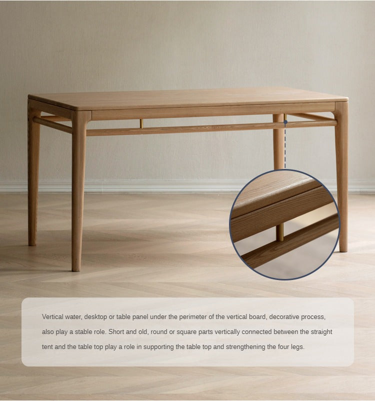 Ash Solid Wood Small-sized Modern Office Desk