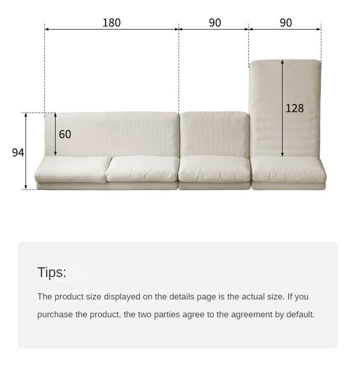 Oak Solid Wood Corner Down Sofa Japanese Style.