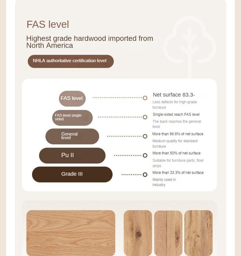 Oak Solid Wood Modern Log Style Corner Fabric Sofa.