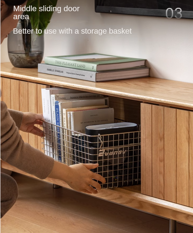 Oak Solid Wood Modern TV Сabinet.