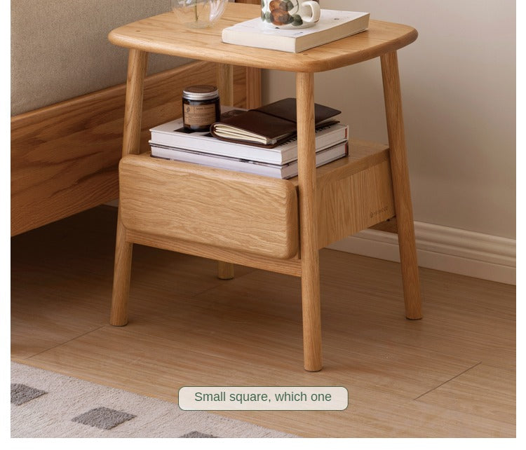 Oak, Beech Solid Wood Nightstand