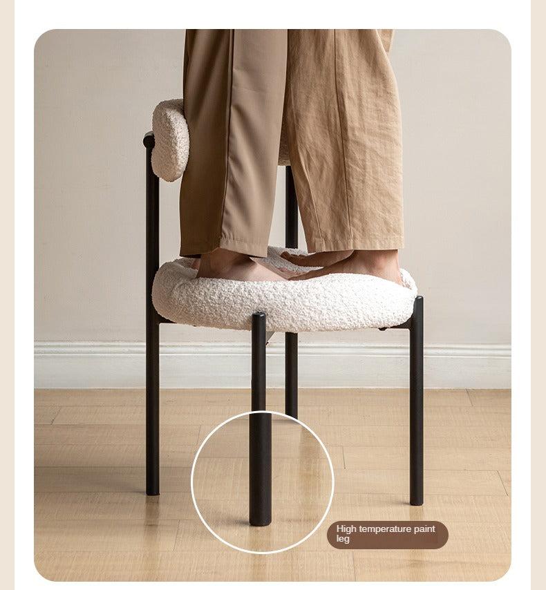 Fabric, Organic Leather Dressing Cream Style Makeup Stool