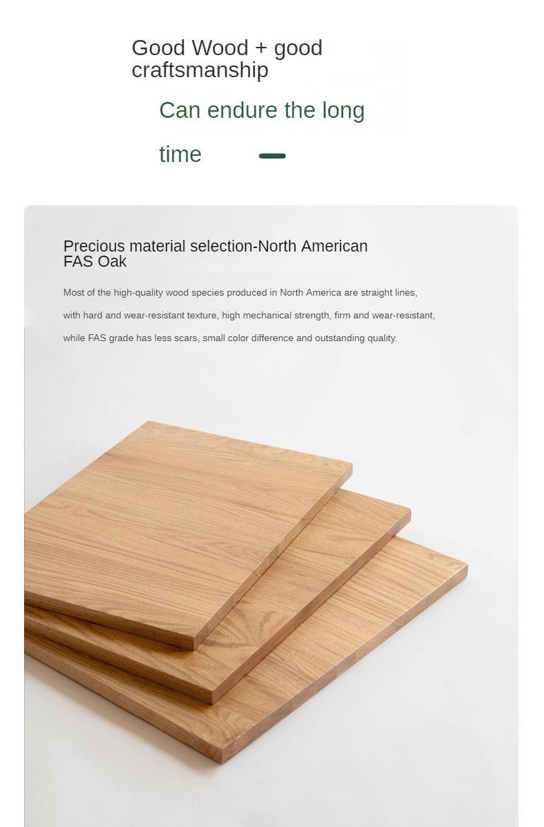Oak Solid Wood Coffee Table Modern Slate