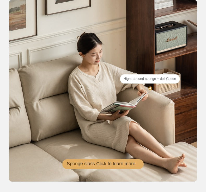 Black Walnut Solid Wood Sofa,Technology Cloth, Fabric.