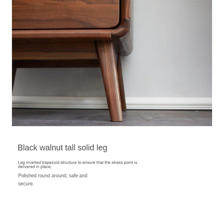 Black Walnut Solid Wood Side Cabinet