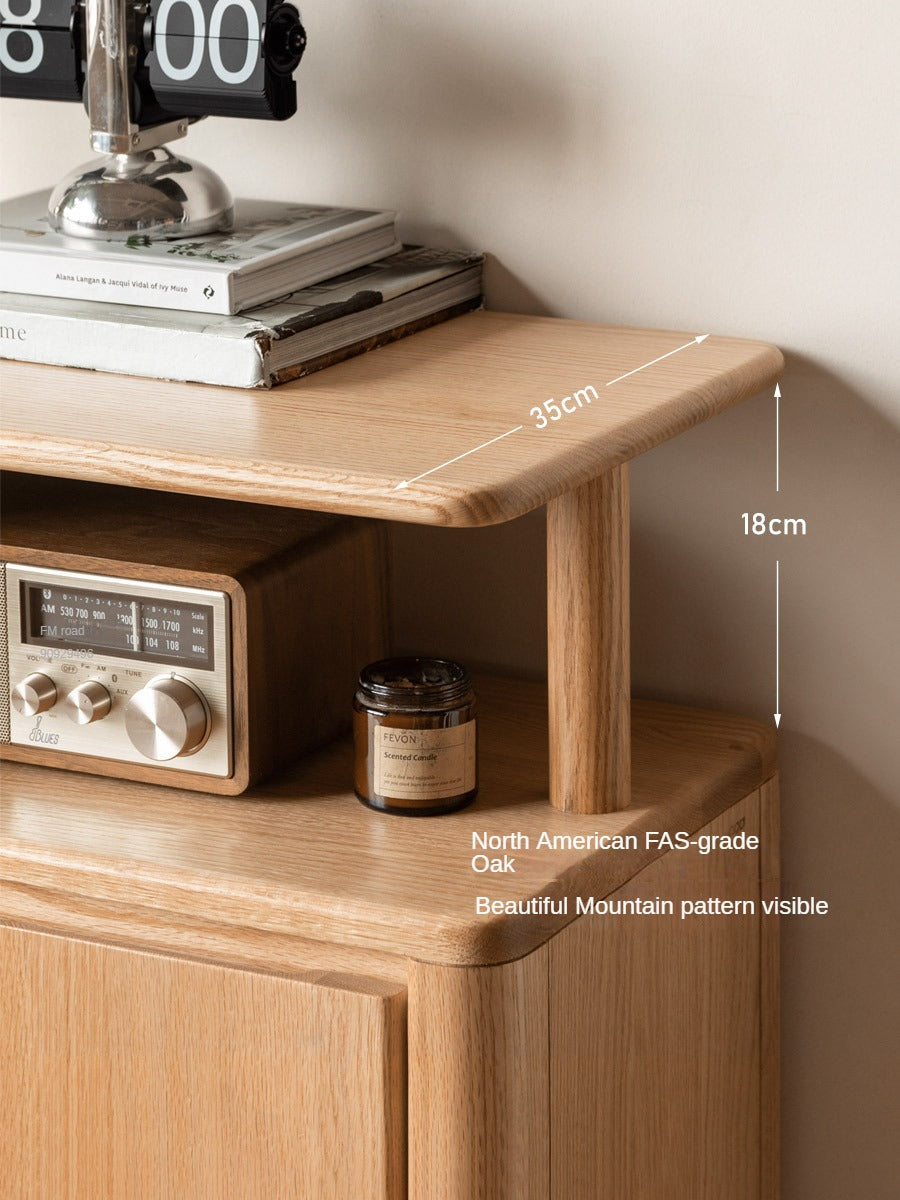 Oak Solid Wood, Solid Rubberwood Partition Entry Porch Shoe Cabinet