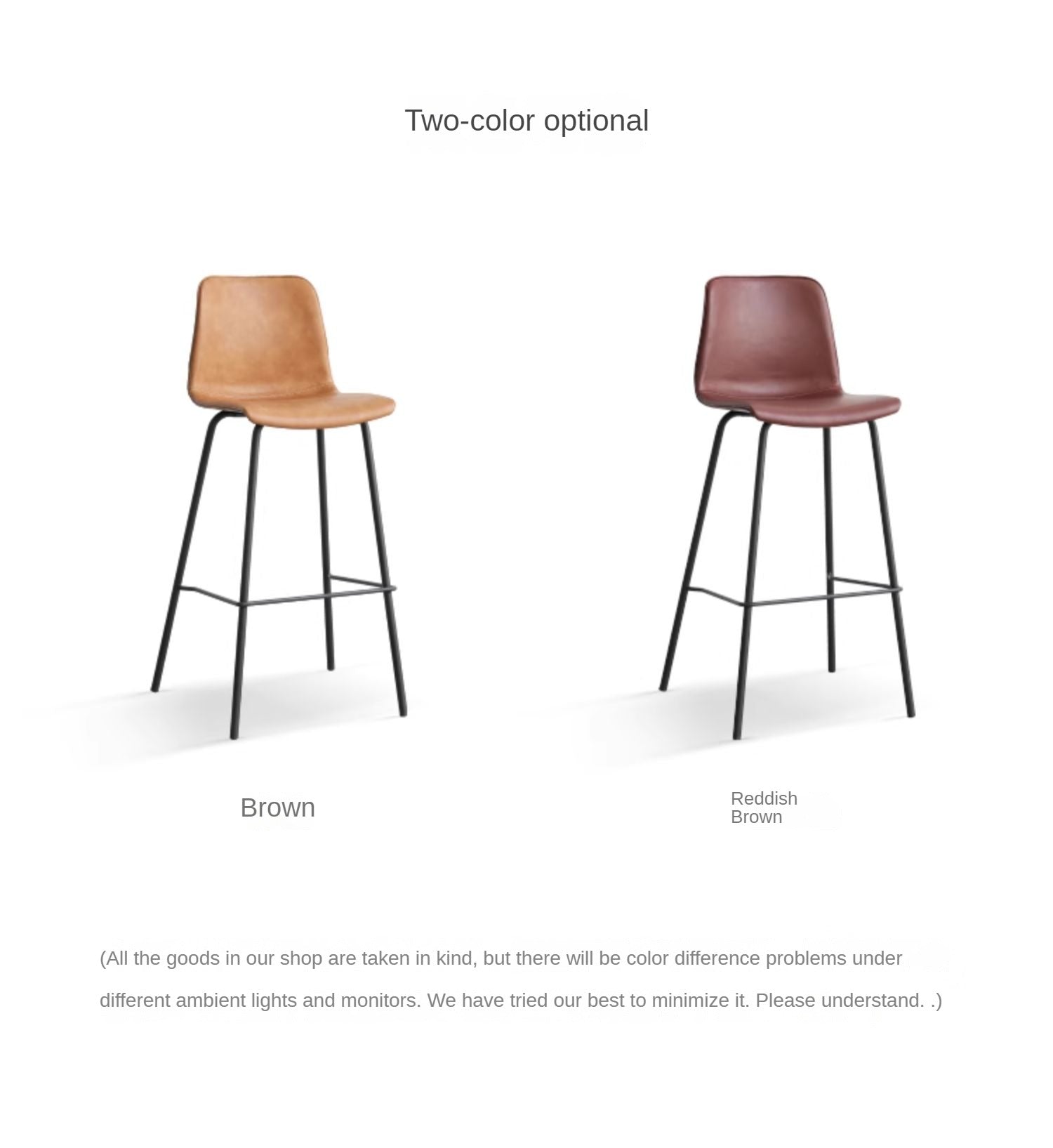 Saddle Leather Iron Bar Chair