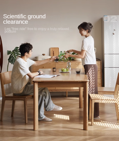 Ash, Oak Solid Wood Long Dining Table