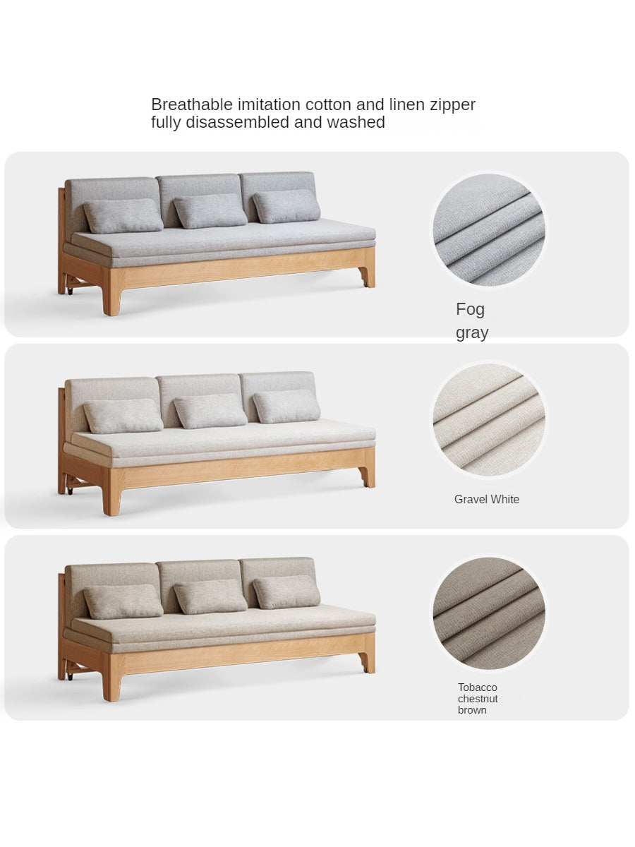 Oak Solid Wood Sleeper Sofa
