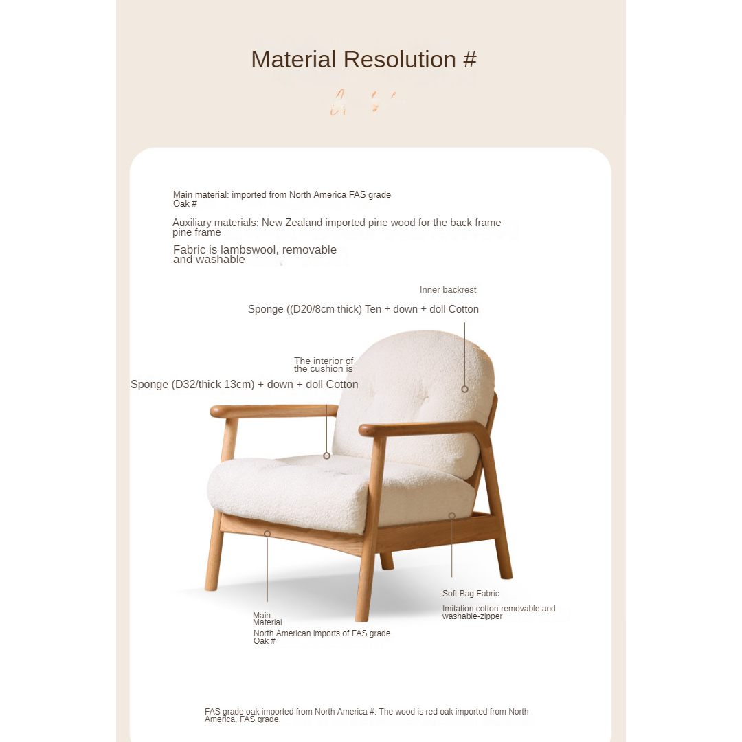 Oak Solid Wood Modern Simple Chair