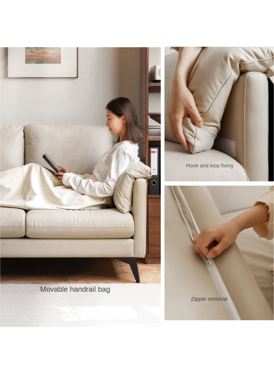 Technology Cloth Glutinous Rice White Sofa.