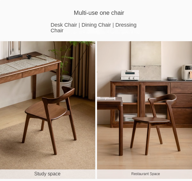 Black Walnut, Ash Solid Wood Dining Chair
