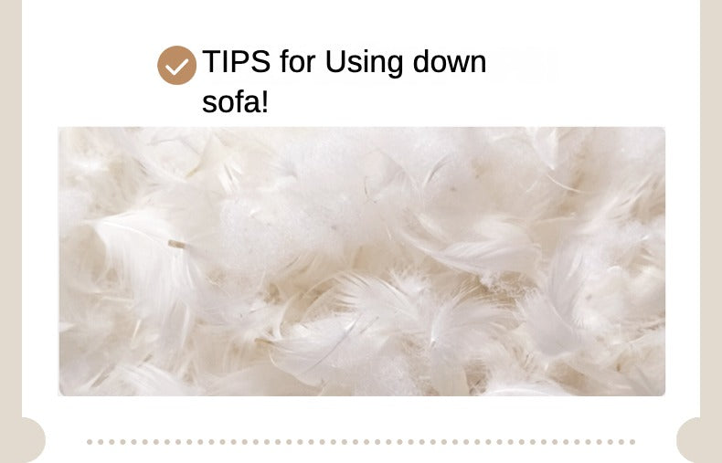 Black Walnut, Ash Solid Wood Genuine Leather Down Sofa.