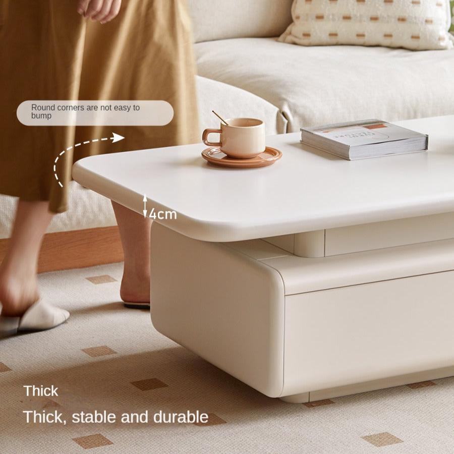 Poplar Solid Wood Cream Breeze Coffee Table