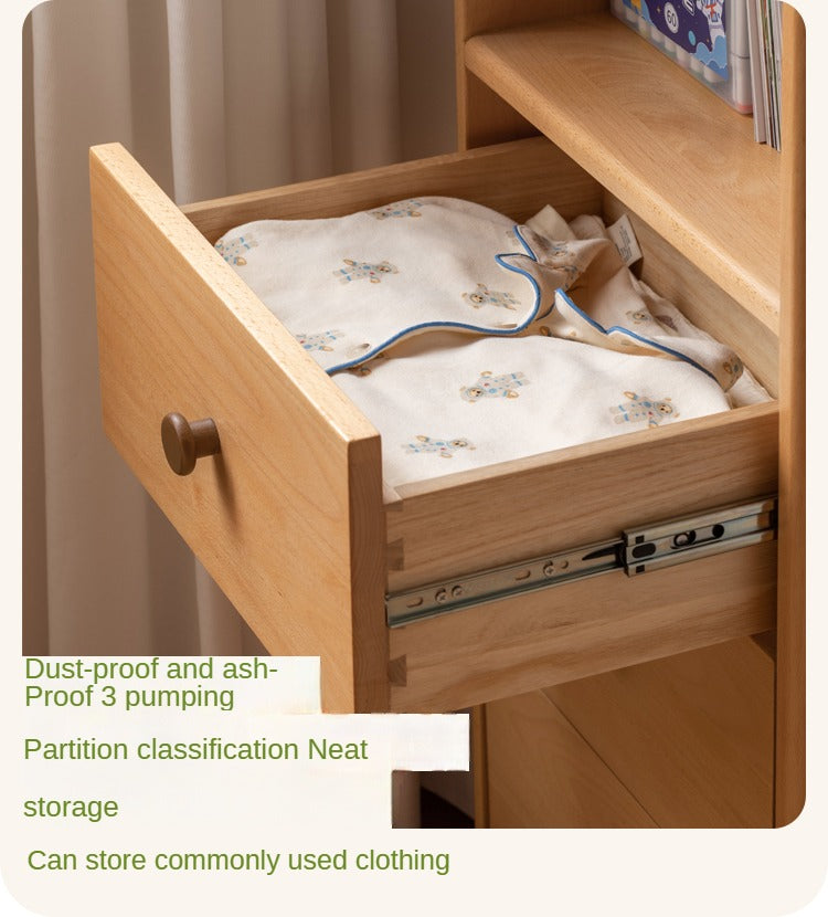 Beech Solid Wood Children's Cabinet Storage-
