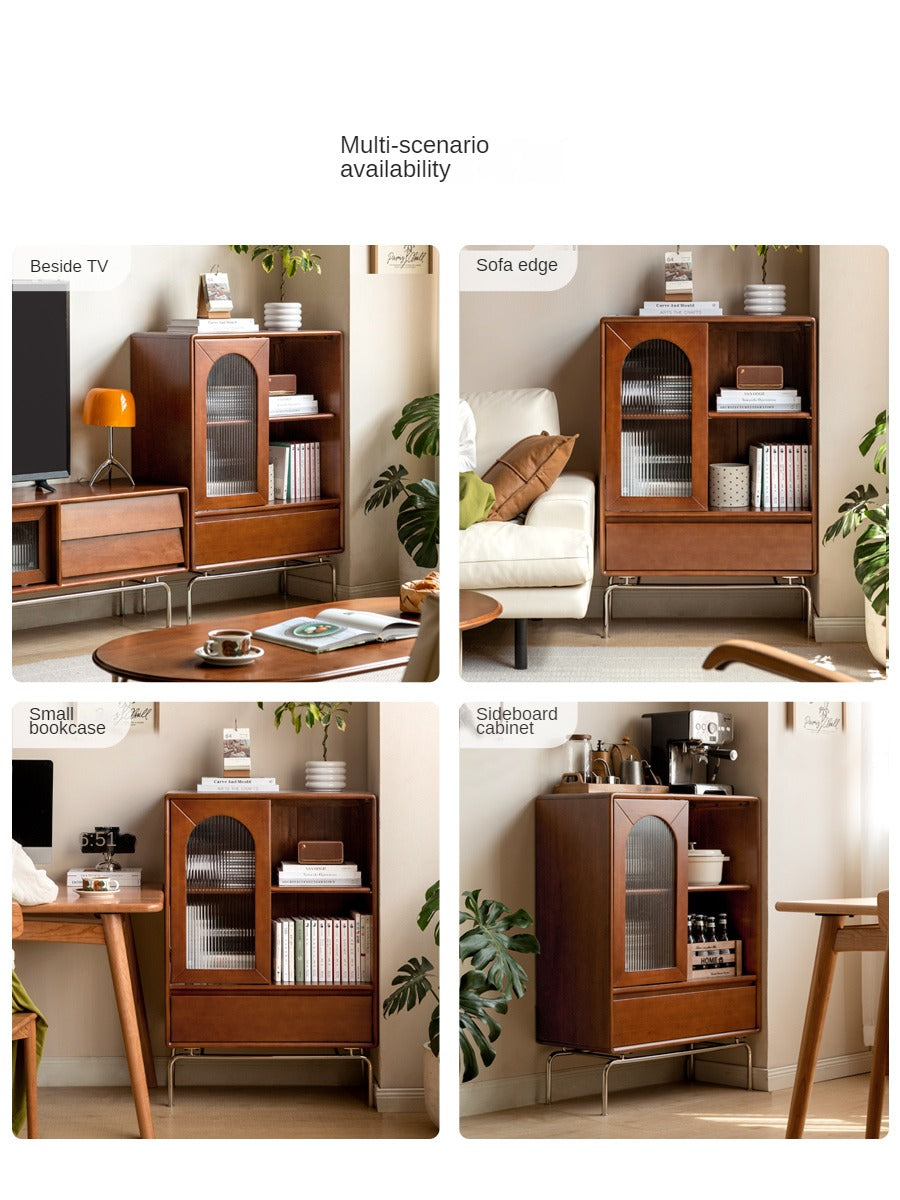 Black Walnut, Poplar Solid Wood Side Cabinet