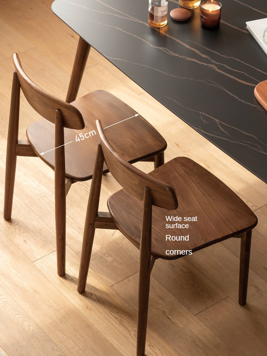 Black Walnut, Ash, Oak, Sandalwood Solid Wood, Solid Rubberwood - Chair 4 pcs set