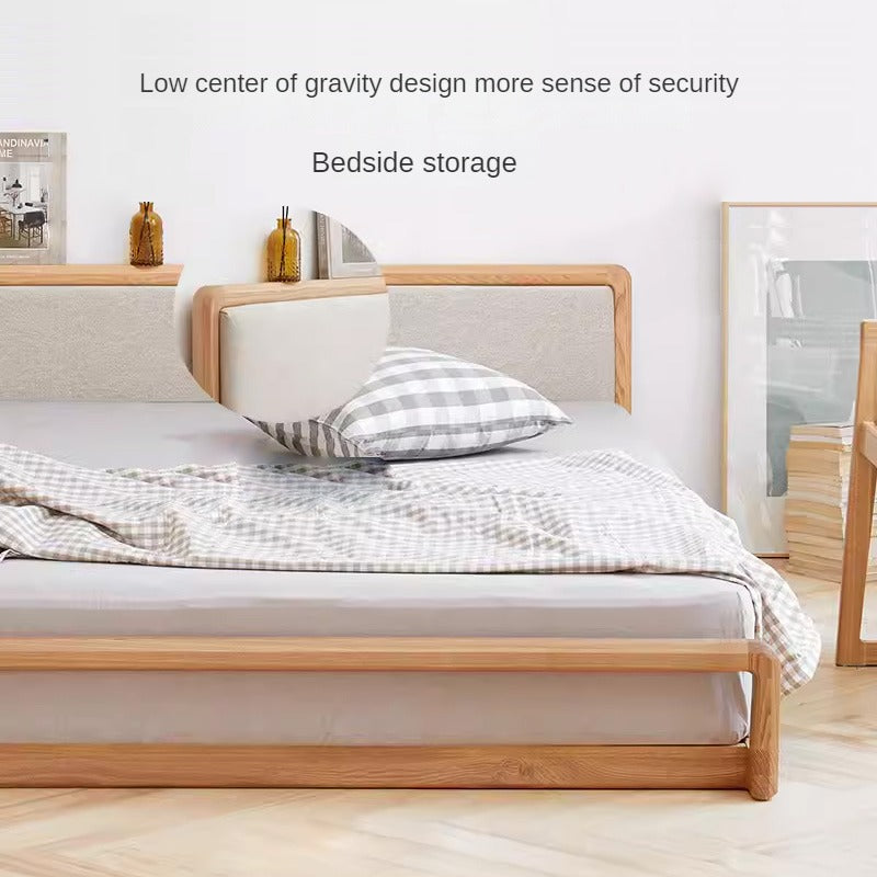 Ash Solid Wood Modern Simple Nordic Style Platform Bed