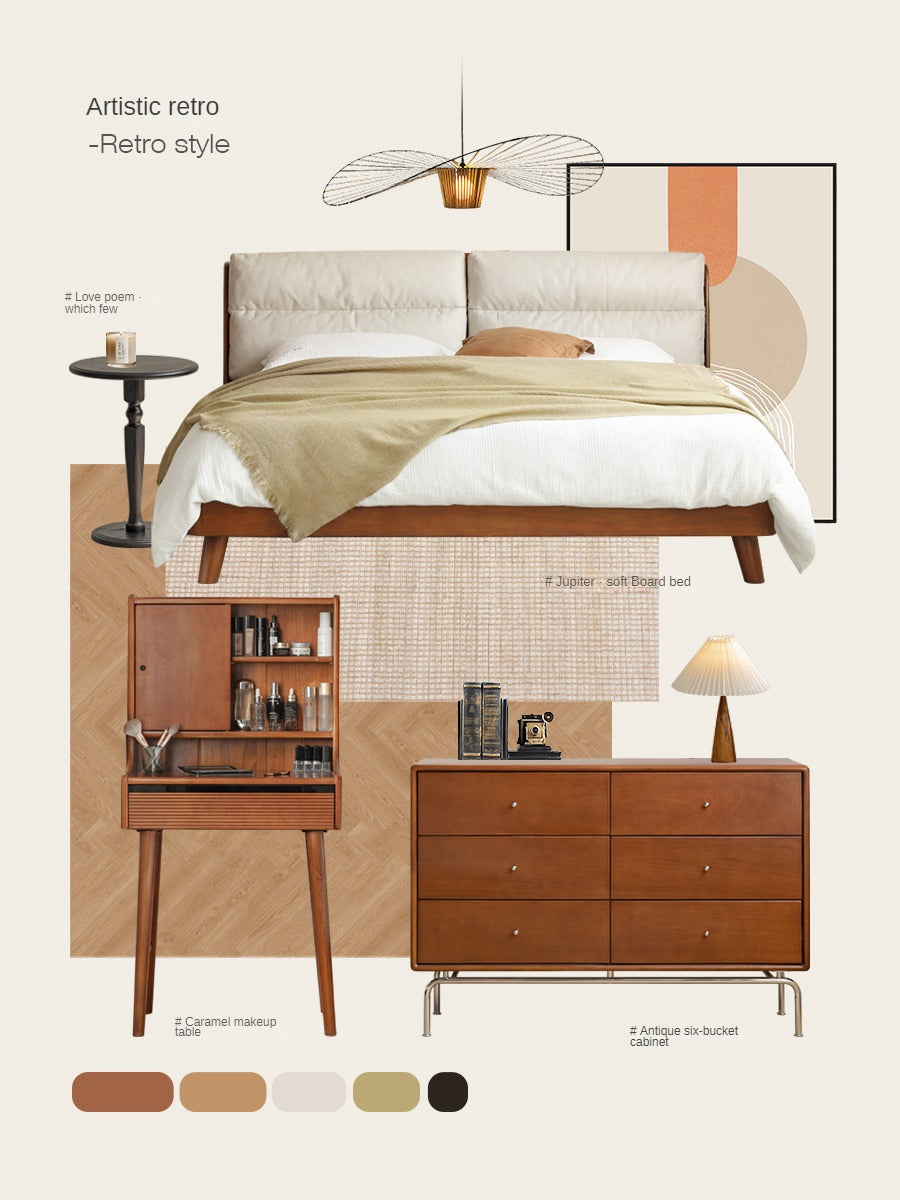 Poplar Solid Wood Retro Makeup Table.