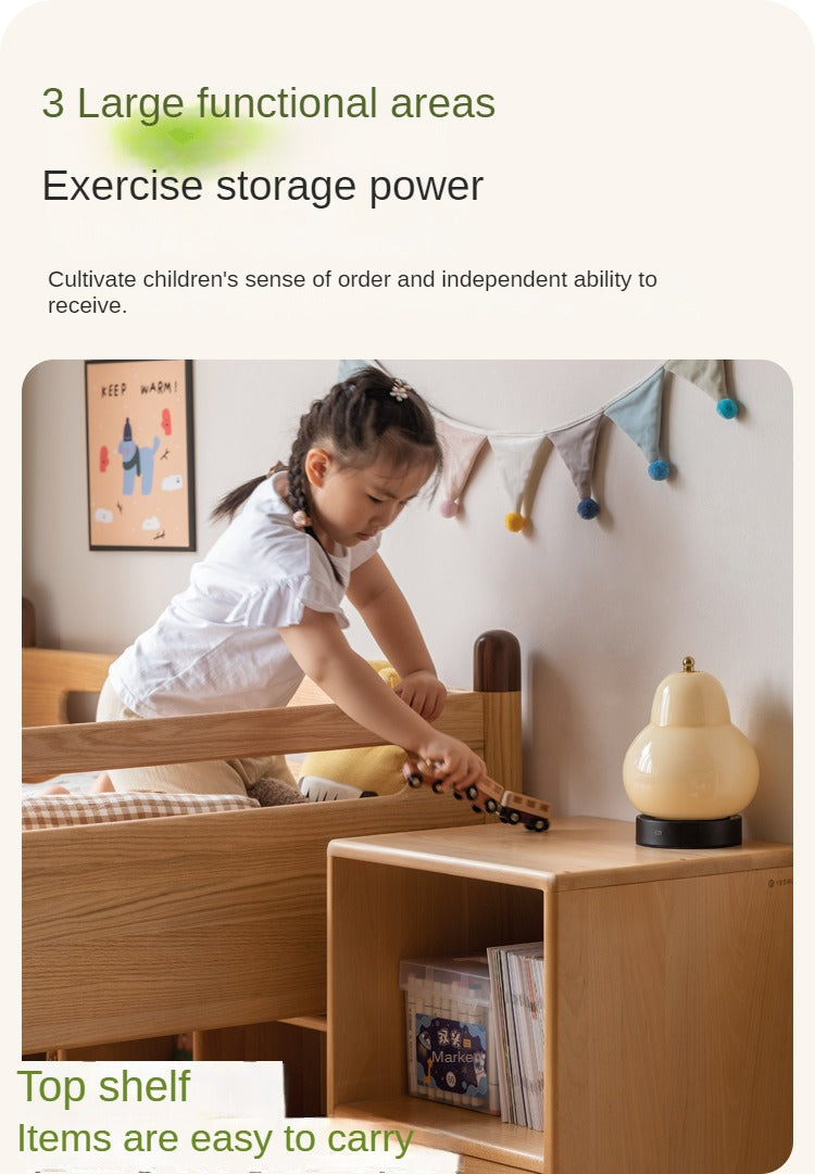 Beech Solid Wood Children's Cabinet Storage-