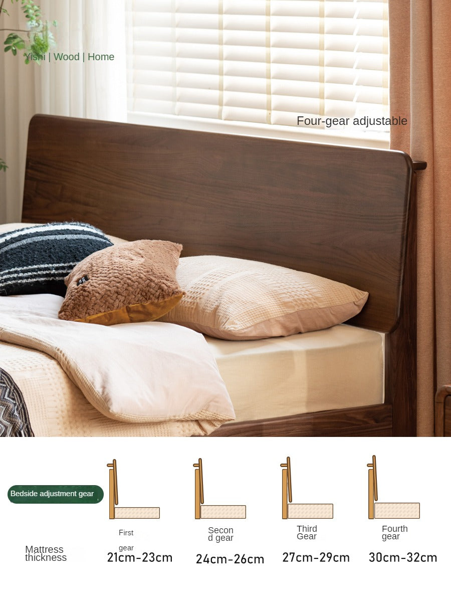 Teak Solid Wood, Black Walnut Solid Wood Bed