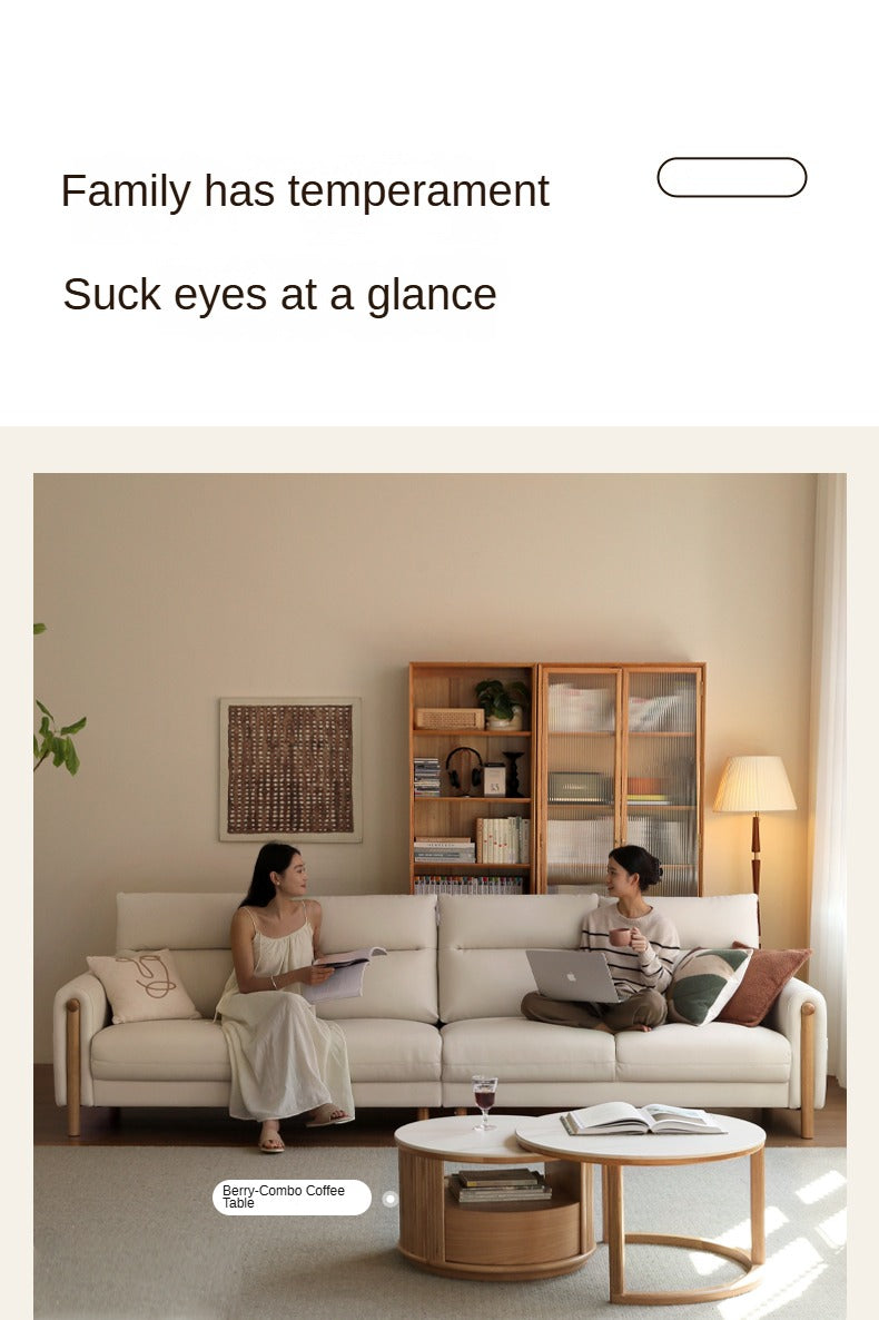 Fabric Straight Sofa Modern Simple.