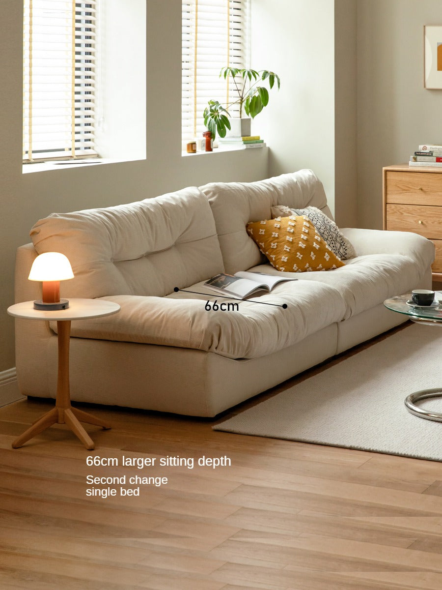 Fabric Italian Style Cloud Sofa With Russian Birch Wood Frame