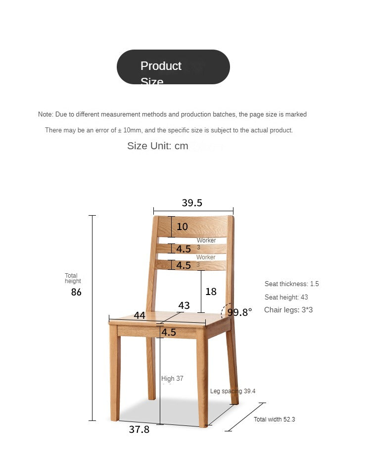 4 pcs set Oak, Ash Solid Wood - Dining Chair