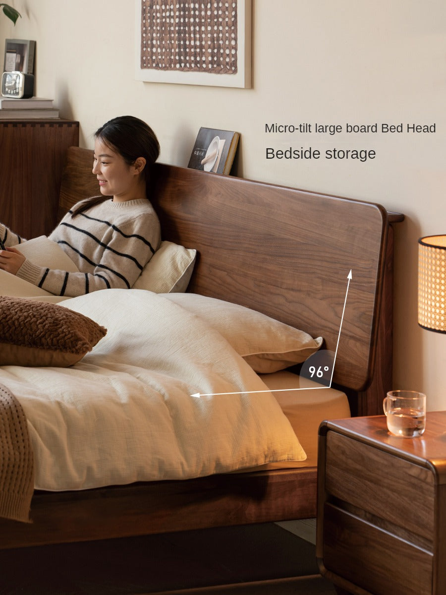 Teak Solid Wood, Black Walnut Solid Wood Bed
