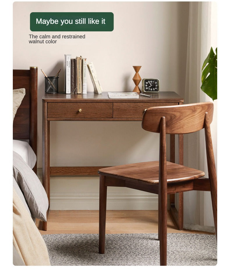 Oak, Beech Solid Wood Small Office Desk