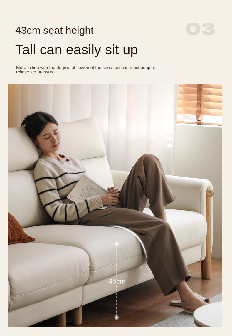 Fabric Straight Sofa Modern Simple.