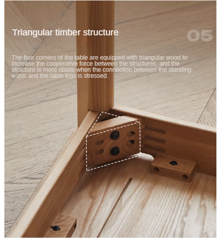 Ash, Oak Solid Wood Long Dining Table