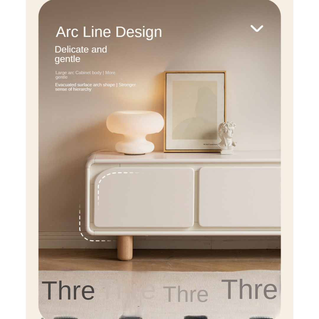 Poplar Solid Wood TV Cabinet with Drawers.