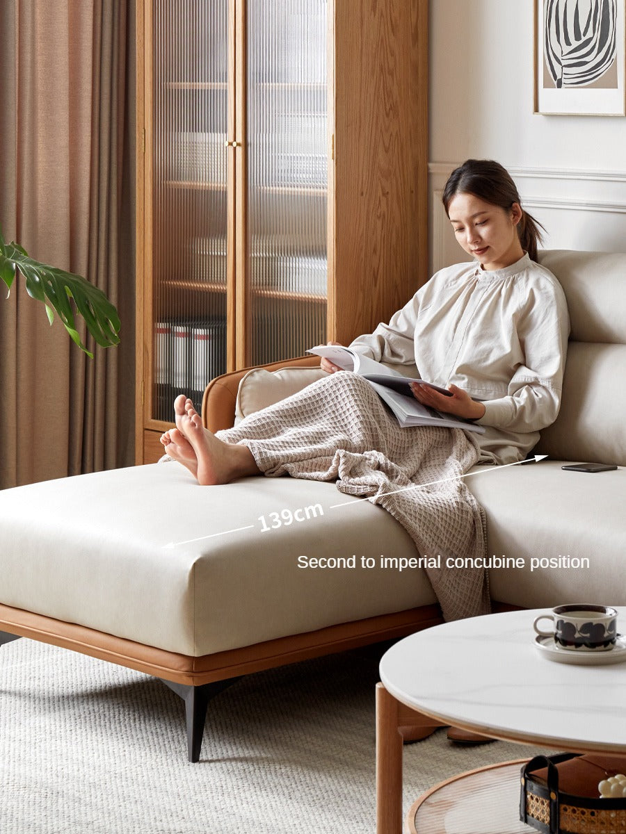 Technology Fabric High Back Corner Sofa.