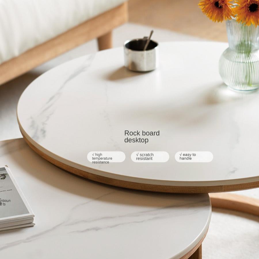 Oak, Ash Solid Wood Rock Plate Coffee Table