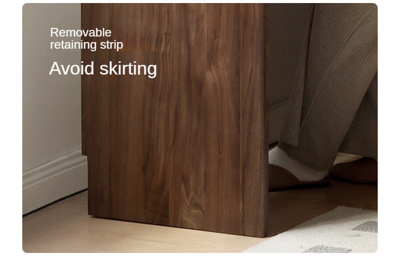 Black Walnut, Sandalwood Solid Wood Dressing Table Chest Of Drawers.