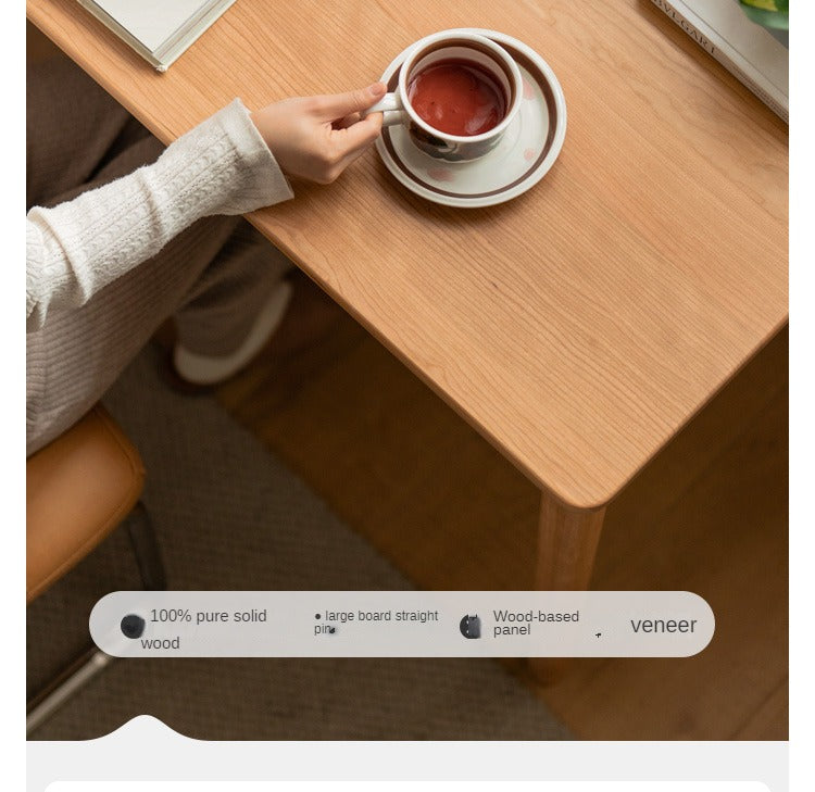 Cherry Solid Wood Desk Medieval Study Computer Desk