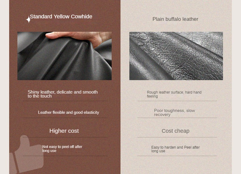 Leather Light Luxury Black Straight Sofa,