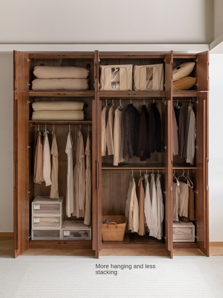 Oak Solid Wood Modern Wardrobe.