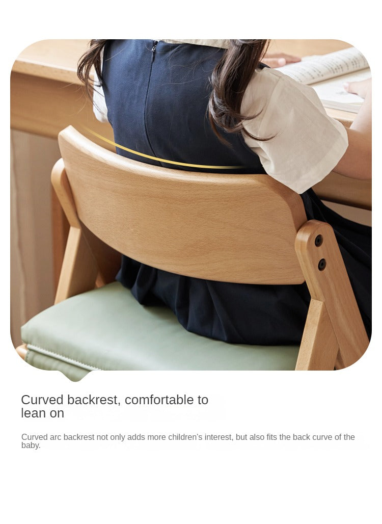 Beech Solid Wood Kid's Adjustable Elevating Chair.
