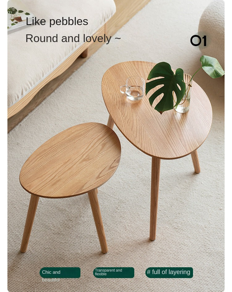 Oak Solid Wood Combination Shape Side Table