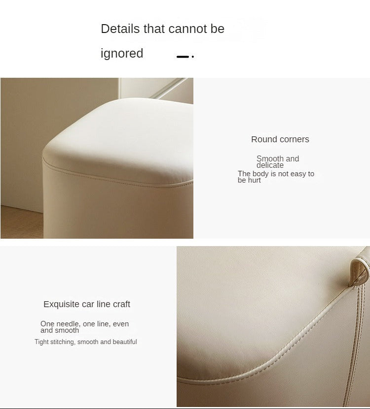 Makeup Stool Organic Leather
