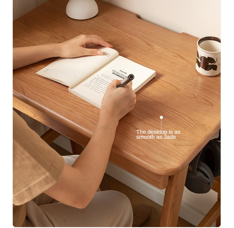 Cherry Solid Wood Desk With Drawers