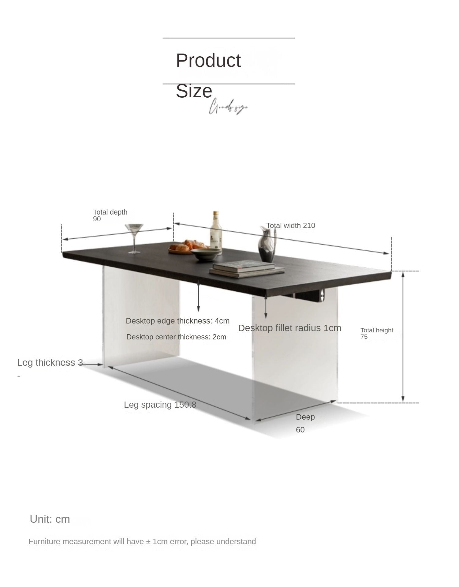 Oak Solid Wood Suspended Dining Table